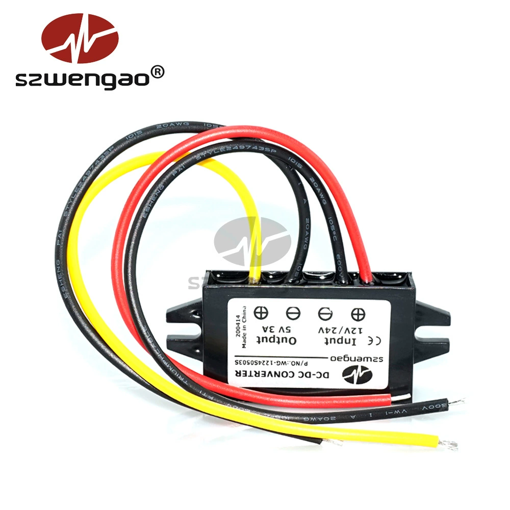 [В наличии оптом] 12V 24V to 5V 3A Автомобильный светодиодный дисплей источник питания 15W DC-DC понижающий модуль