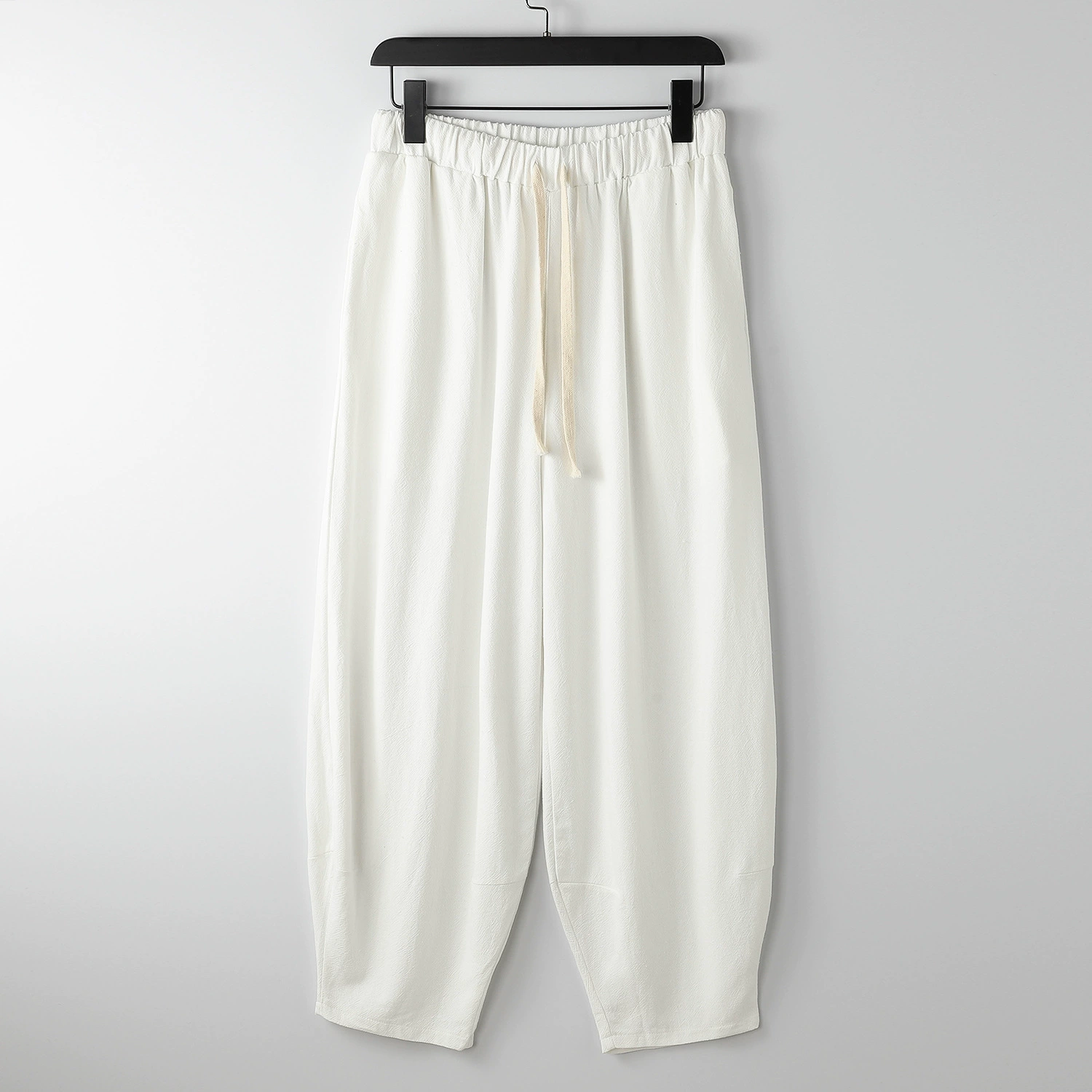 Мужские повседневные брюки в китайском стиле, 9-точечные шаровары, модные льняные свободные спортивные штаны большого размера, спортивные пляжные укороченные брюки мужские