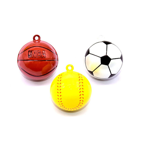 Manufacturer supplies souvenir bells, ball toy bells, one-word opening basketball, football, volleyball ball-shaped bells