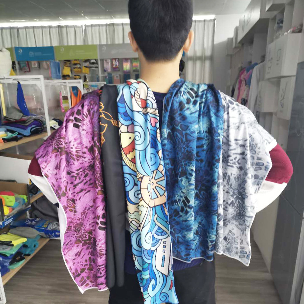 GRS WUJI suministro directo de fábrica Toalla de hielo de verano sensación de frío toalla deportiva correr fitness sudor absorbente Toalla de hielo de enfriamiento de secado rápido