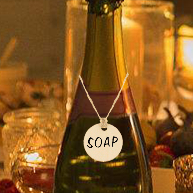 in stock Supply Fashion Simple Wooden DIY Crafts Pendant Cup Tag Small Label Wine Bottle Hanging Ornaments