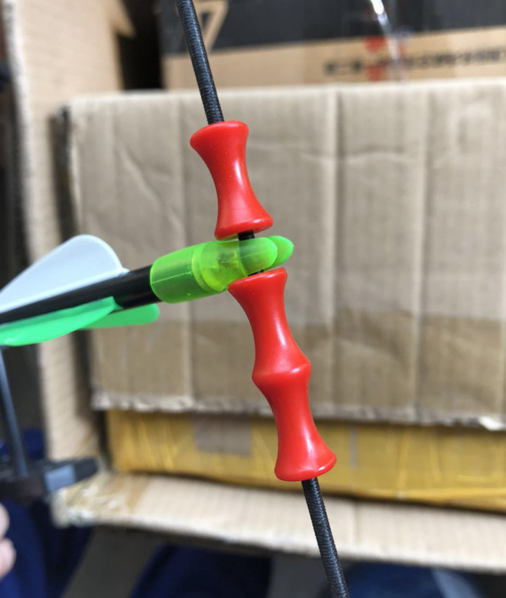 Dele Stone Bow And Arrow Silicone Finger Guard Recurve Bow Archery Protective Gear Bow String Positioning Rubber Shock-absorbing Roller