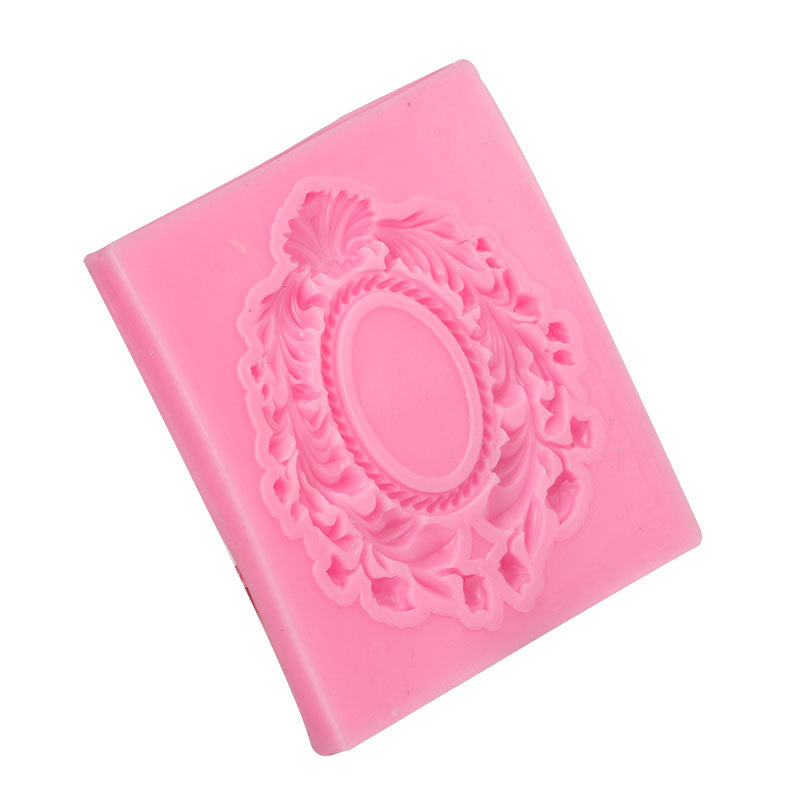 Bricolaje una variedad de marco de estilo europeo Marco vintage marco de fotos de alivio molde hueco alivio fondant decoración molde para hornear