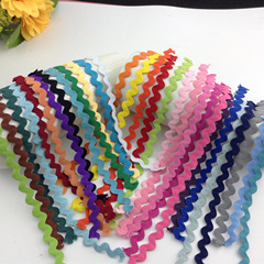 Colorful polyester 0.8cm wave edge S-shaped curved edge lace for clothing curtains hats children's clothing accessories decoration band