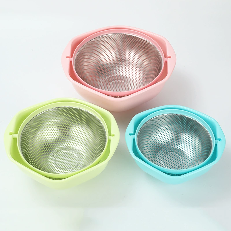 Производитель напрямую для кухни: ст washing basin вращающийся дренажный корзина для овощей и фруктов с двойной вентиляцией, вращающаяся корзина для стока