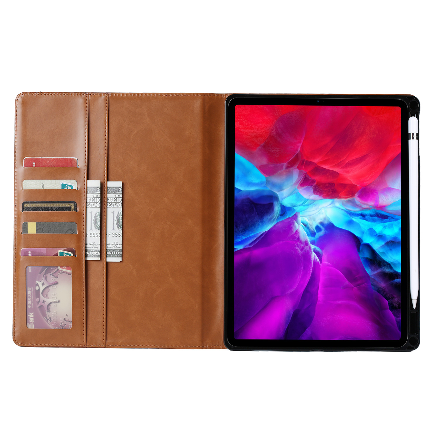 Funda de cuero caliente para Ipad pro de 12,9 pulgadas 2024 funda protectora plana pro13 pulgadas 2024 funda de cuero empresarial