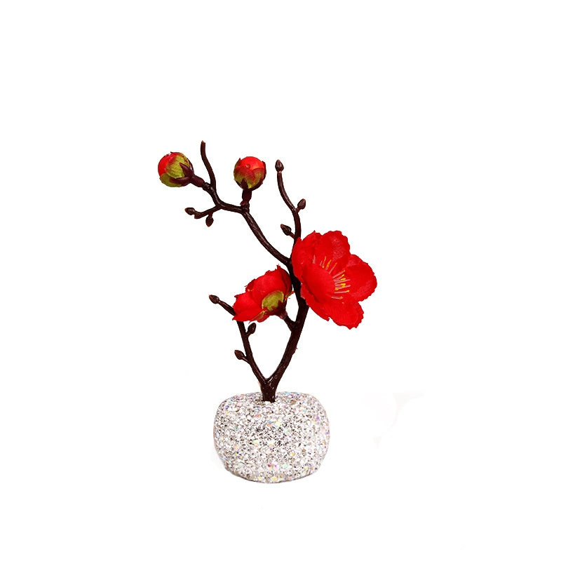 Дорожная украшение для автомобиля cute creative plum branches inlaid drilling car ornament center console decoration personality simple lady