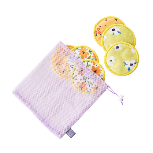 Elinfant's new anti-overflow nursing pads 10cm are more suitable for mothers, washable solid color printed nursing pads
