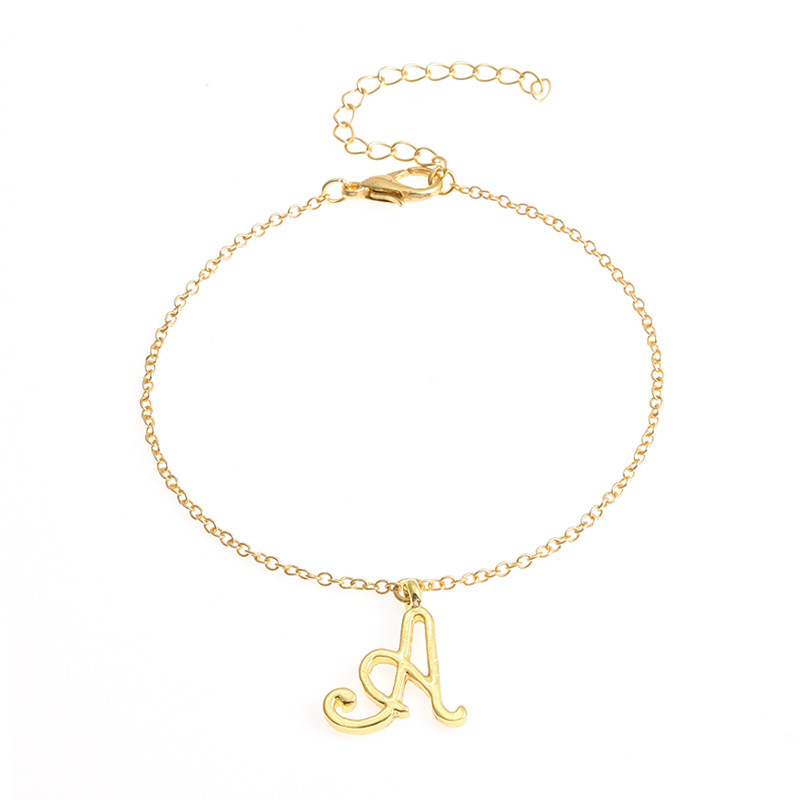 26 English Alphabet cursive name word Bracelet Alphabet Letter Bracelet
