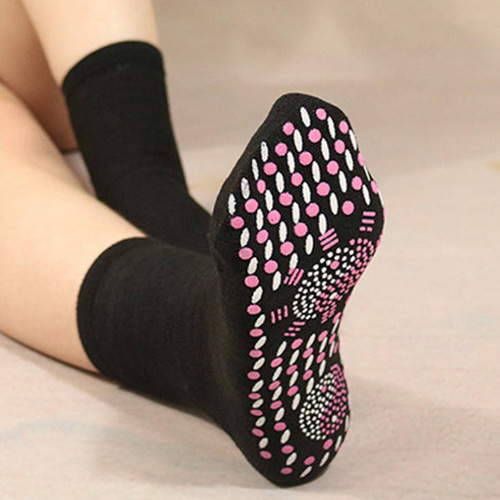 Self-heating socks, floor socks, tourmaline health, warm-keeping socks, massage, anti-cold, mid-calf, sweat-absorbent cotton socks