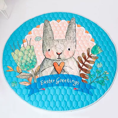 Cross-Border Foldable Crawling Mat, Avtomobil döşəmə paspasları - big-flower-rabbit-15-m-diameter-15-m-diameter