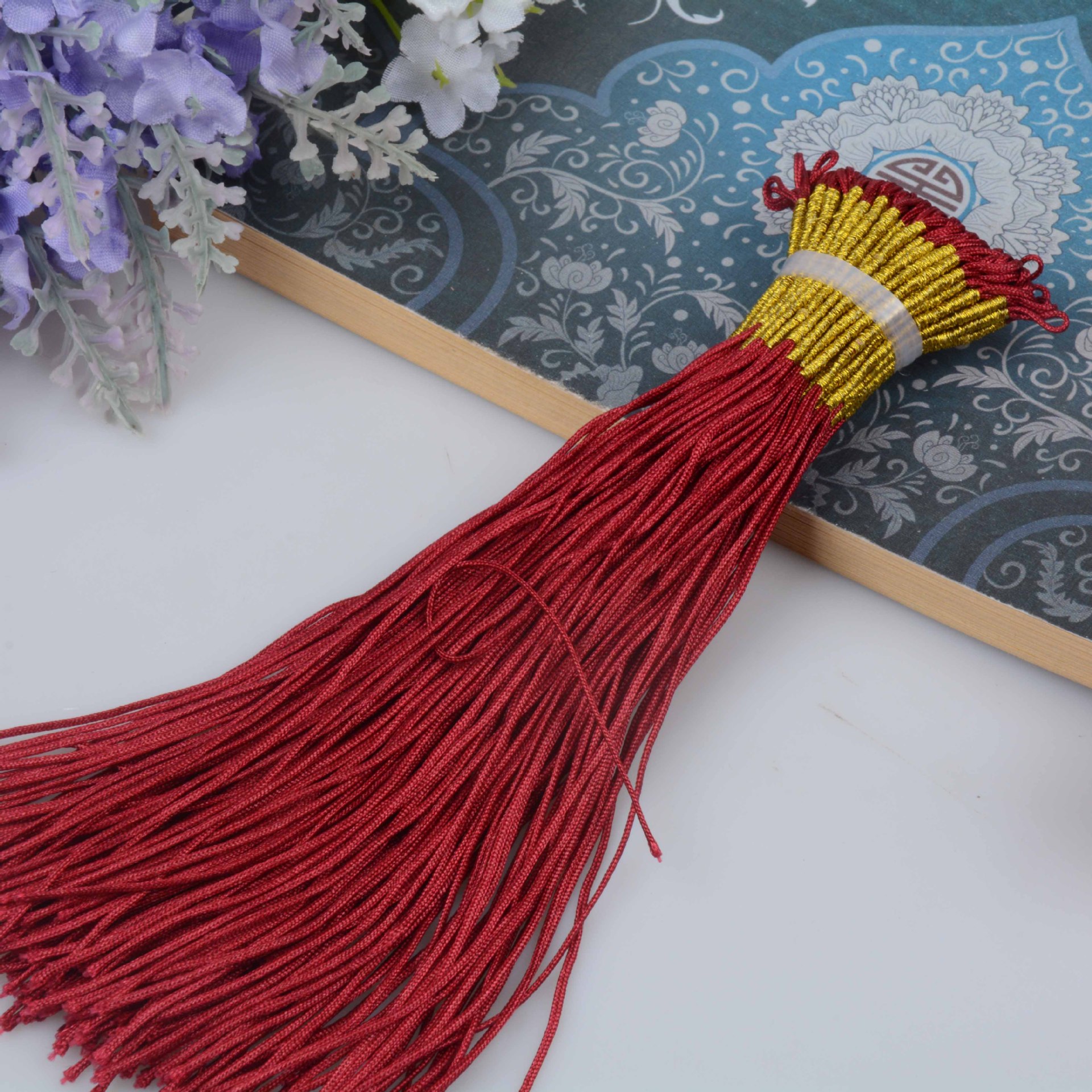 diy Accessories Chinese Knot Coil Pull Ring Necklace Rope Coil Handmade Tassel Hanging Ring Hanging Pendant Pull Ring