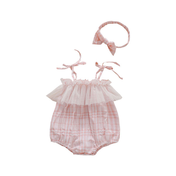 Summer cotton breathable bodysuit girl's for new born with hood