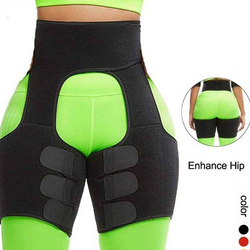 Three-in-One Belt Waist and Thigh Trimmer Waist Trainer Hip Lifting Shaper Hip Zipper Belt