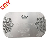 Металлическая серебряная карточка участника из нержавеющей стали для визитных карточек с лазером, DIY, (в наличии на складе)