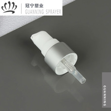 厂家供应内置弹簧白色电化铝泵头 18牙20牙24牙28牙乳液泵头粉泵