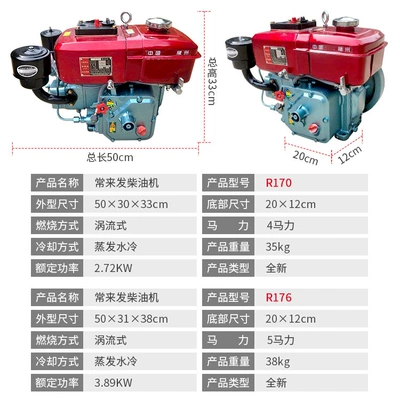 Avtomobil mühərrikləri diesel engine R170/R176 water-cooled