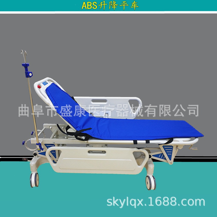ABS升降平车豪华胃镜检查诊断床手术室抢救车医用手术室对接车
