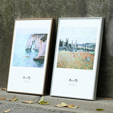 细窄边简创意铝合金相框 墙上任意尺寸装裱海报装饰画框线条