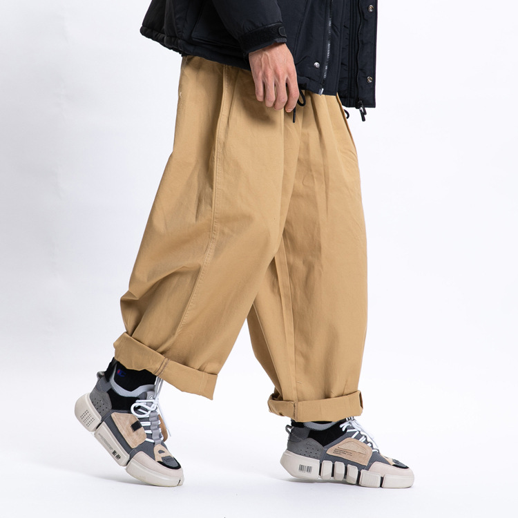 NP hombres de primavera nuevos pantalones cityboy pantalones casuales pantalones japoneses sueltos de pierna ancha monos de color sólido hombres y mujeres
