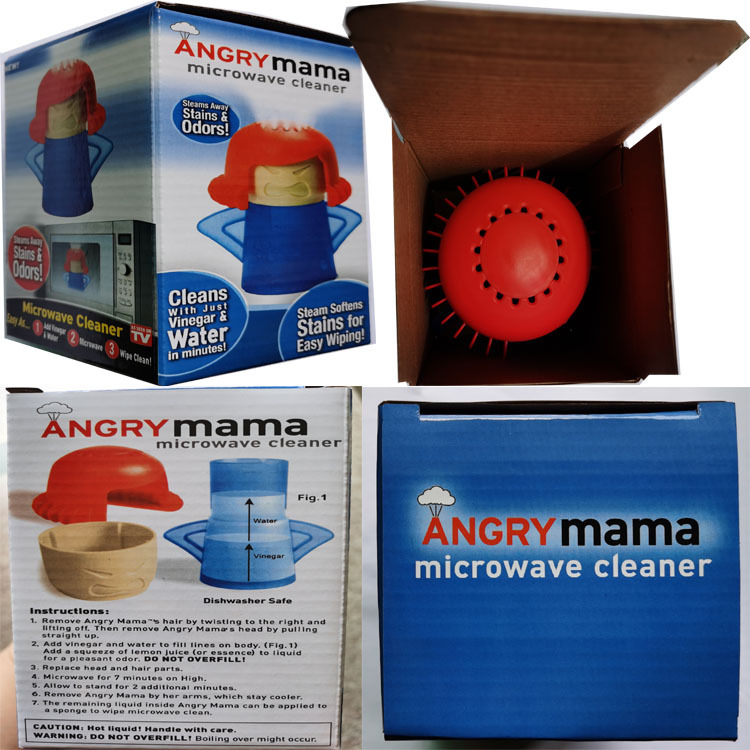 Transfronterizo TV nuevo producto enojado mamá MicrowaveCleaner horno de microondas limpiador en stock