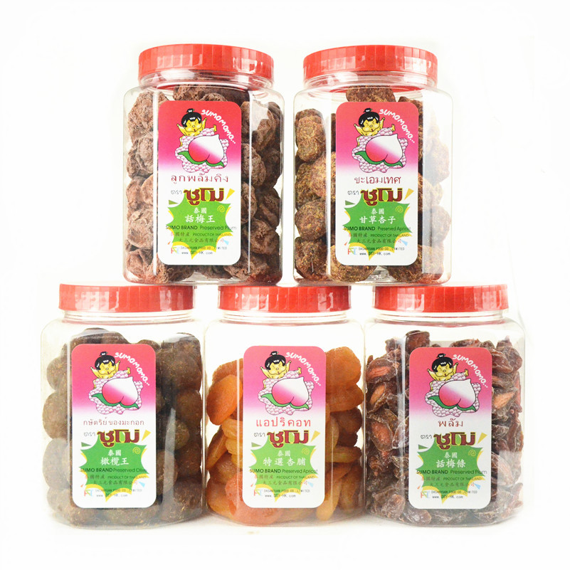 Thai imported preserved fruit Big Three yuan plum King sour plum dried fruit pregnant women plum preserved apricot canned plum olive King