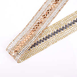 玻璃精品水钻贴热熔背胶网布批发来样沙发窗帘辅料跨境电商自粘钻