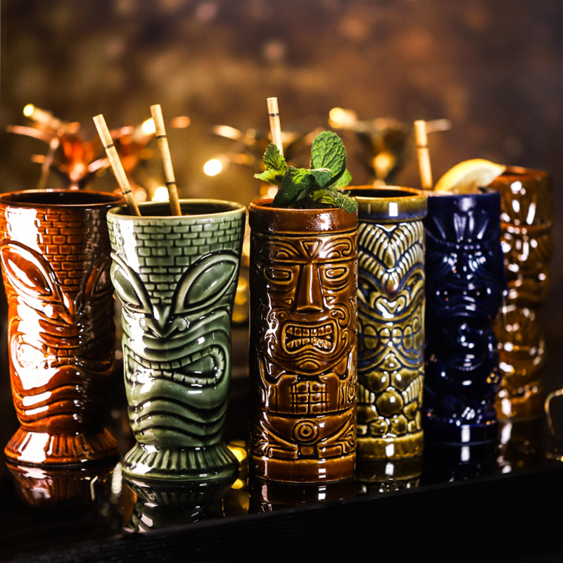 Hawaiian cocktail cup ceramic cup creative personality pirate…