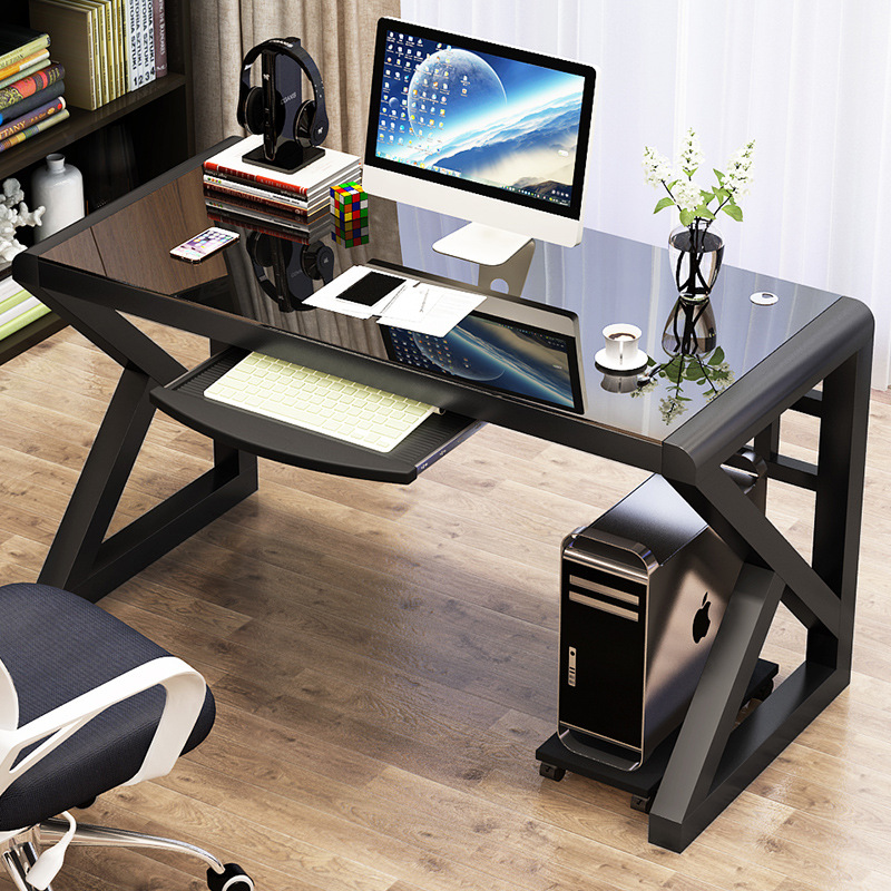 Computer Desktop Table Home Simple Modern Economical Desk Simple Tempered Glass Computer Desk Study Table