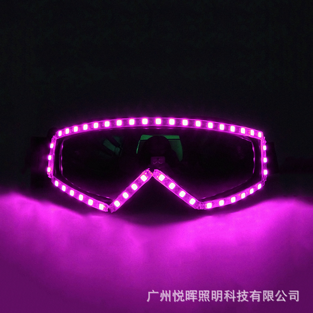 Gafas de banda elástica LED parpadeante gafas de sol inalámbricas frescas gafas luminosas bar discoteca baile noche espectáculo Accesorios