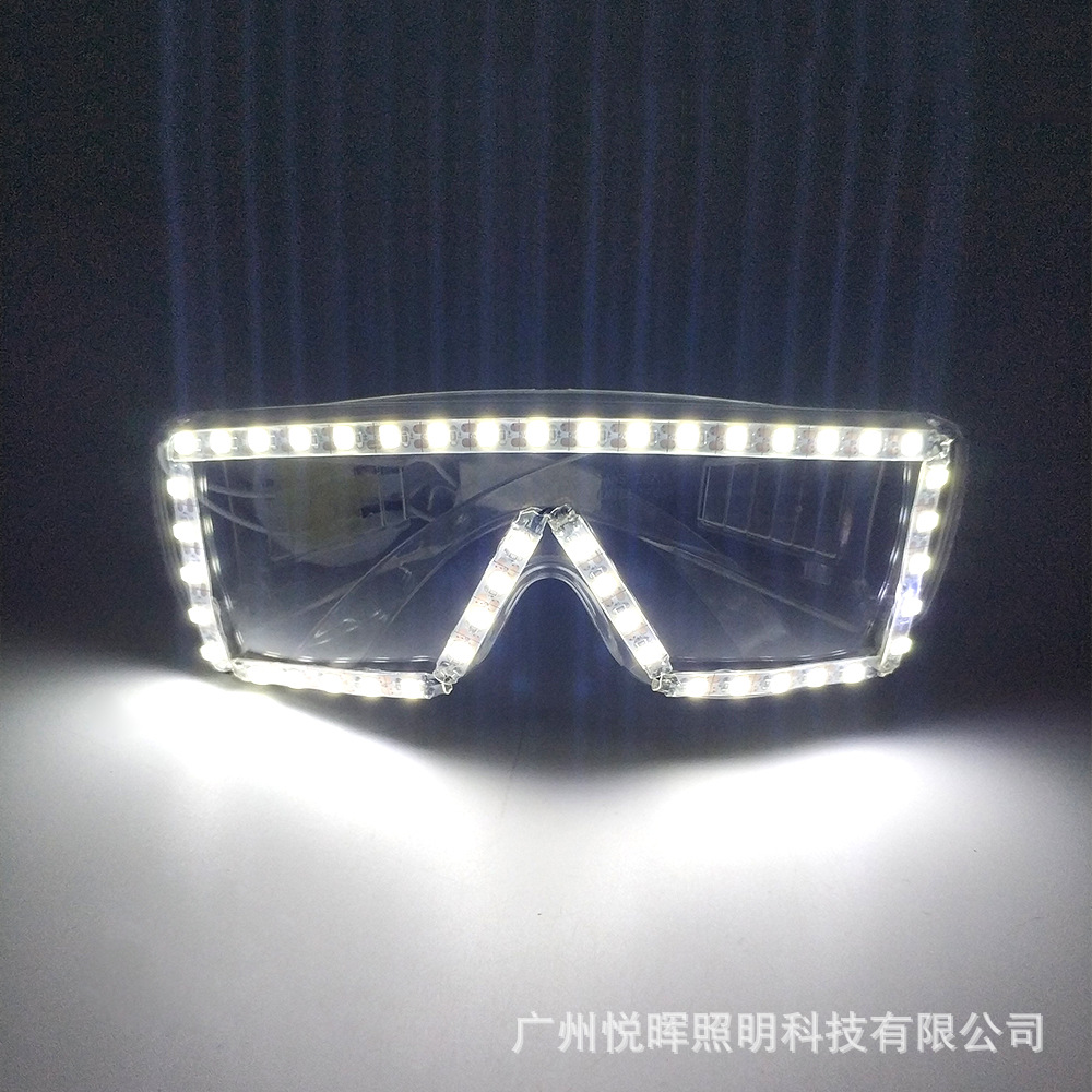 Gafas de banda elástica LED parpadeante gafas de sol inalámbricas frescas gafas luminosas bar discoteca baile noche espectáculo Accesorios
