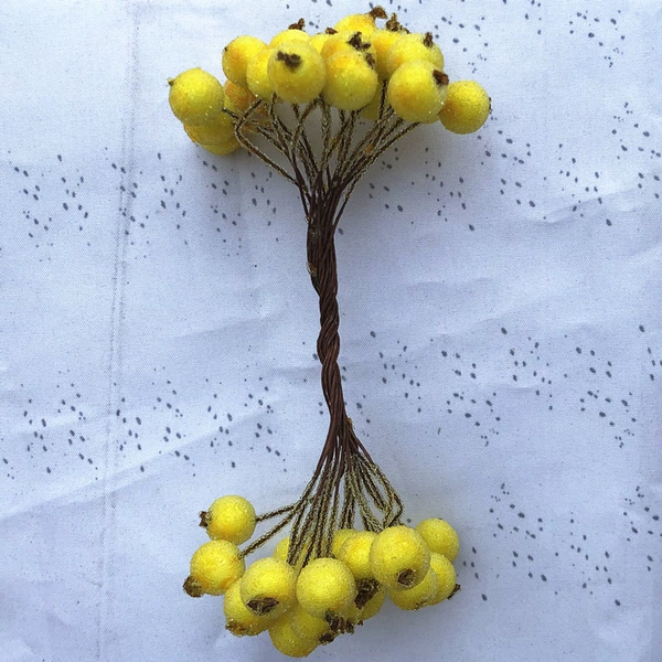 Lemon yellow glass beads