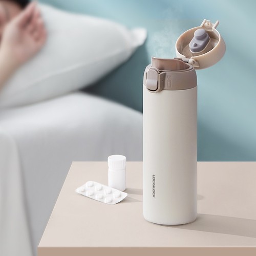 LOCK Thermos Cup 316 Stainless Steel Water Cup Bouncing LHC3240 Simple Fashionable Business Cup with Engraving