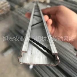 压膜簧卡槽  厂家批发温室大棚标准1.0厚铝卡槽大棚配件卡槽