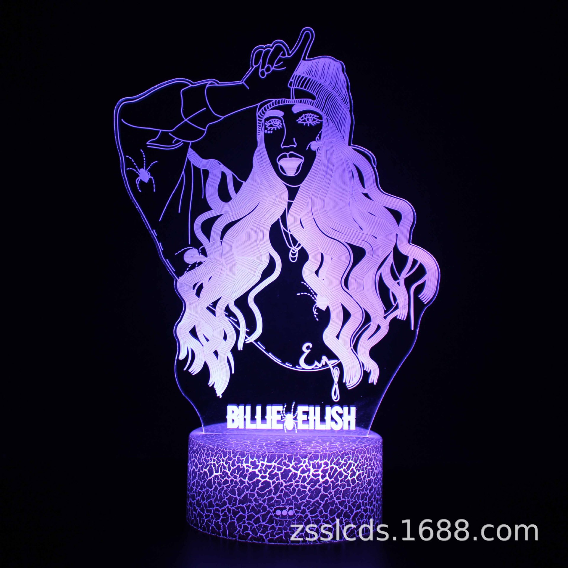 Comercio electrónico transfronterizo Venta caliente Jackson cantante de música Serie 3D luz de la noche colorida lámpara de mesa táctil regalo creativo Luz