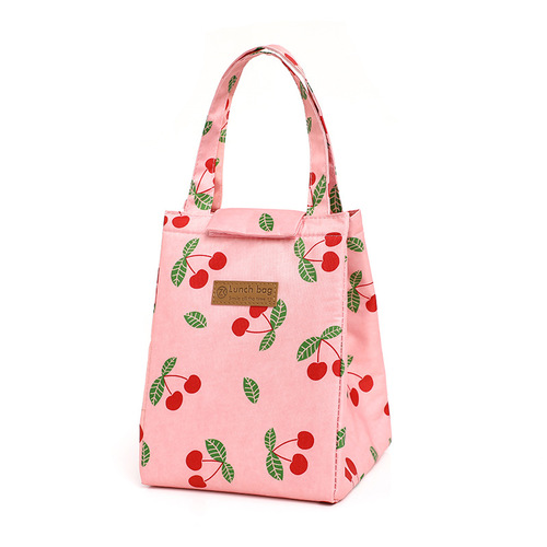Lunch box bag aluminum foil thickened hand-held lunch bag lunch bag lunch box canvas thermal insulation tote bag for bringing lunch to work