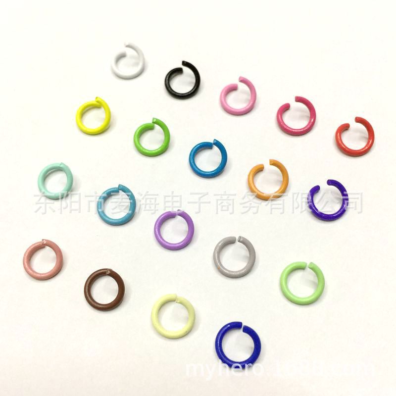 DIY jewelry accessories color paint metal open ring connection ring key ring connection ring manual hanging ring material
