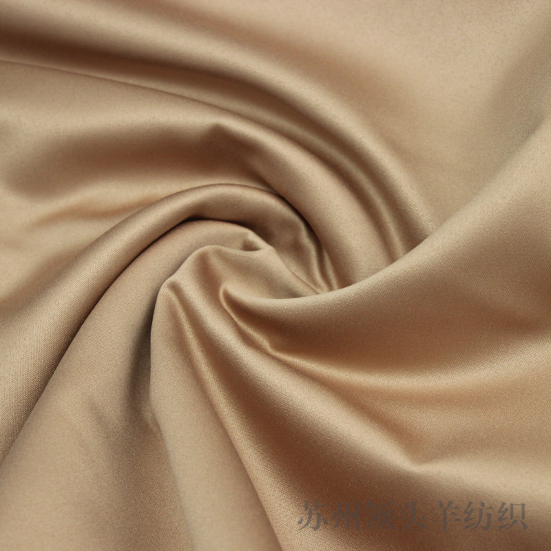 厂家供应哑光色丁 服装家纺涤纶连衣裙礼服裙子衬衫面料色丁布