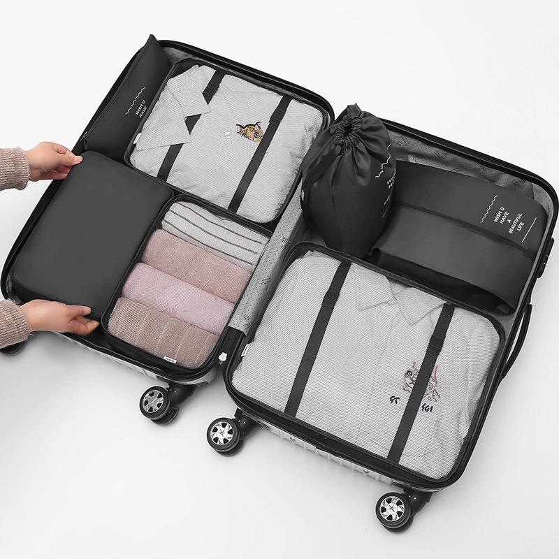 Travel Organizer Bag Set, 7-Piece Portable Storage System, Handheld Packing Cubes (35×25×3 cm)