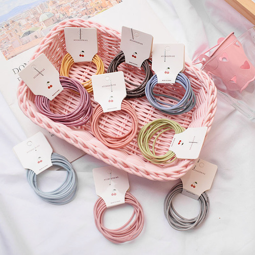 1 yuan store supply Korean version rubber band ins hair accessories headband hair rope European and American hair nylon headband hair band for women