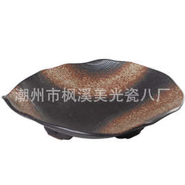 美光烧特色中西餐厅自助餐陶瓷餐具刺身展示大盘