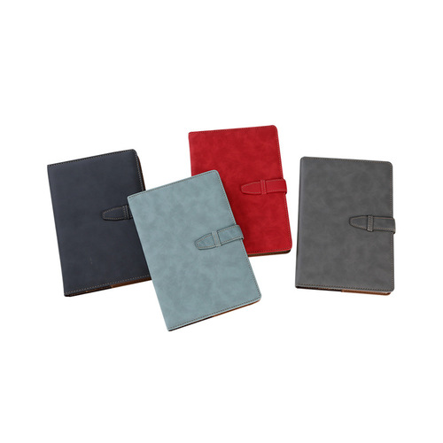 Creative A5 notebook printing LOGO color changing PU leather business notebook buckle B5 business work record book