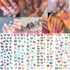 New Butterfly Nail Patch Flower Cross-border E-commerce Spring Glipper INS Butterfly Nail Patch Flower WG231-240