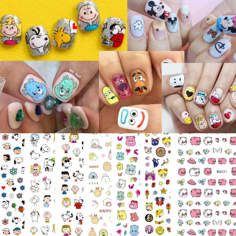 Children's Nail Art Stickers Cross-Border E-Commerce Nail Art Stickers New Cute Cartoon Kidsren's Nail Art Stickers Wg
