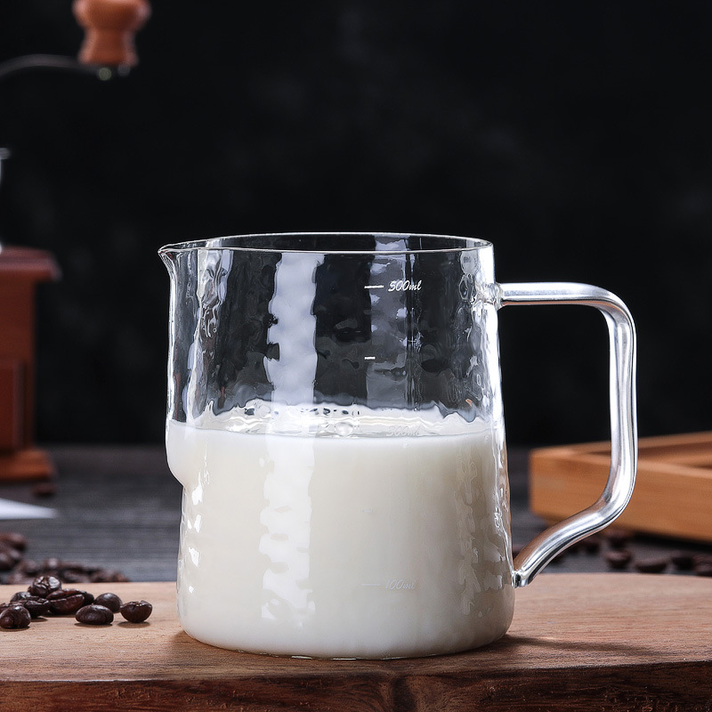 Garland Taza de café Garland olla engrosada hecha a mano martillo patrón de vidrio de borosilicato máquina de café de soporte Taza de Leche fabricante