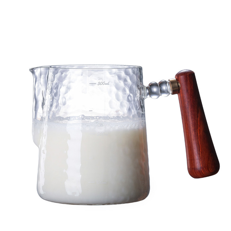 Garland Taza de café Garland olla engrosada hecha a mano martillo patrón de vidrio de borosilicato máquina de café de soporte Taza de Leche fabricante