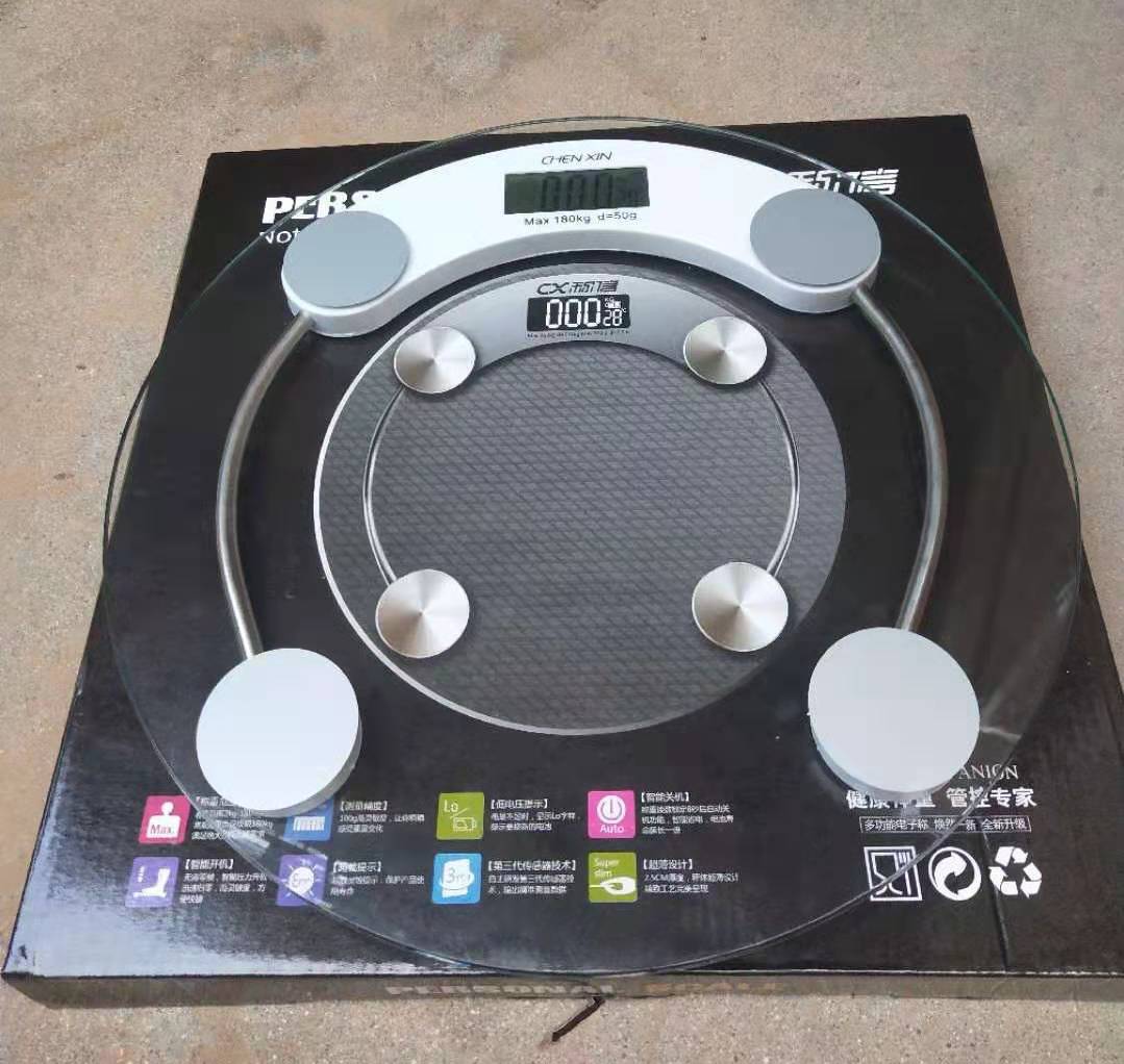 Suministro directo de fábrica Escala electrónica para la salud humana Escala electrónica de regalo transparente ronda hogar mini Escala electrónica