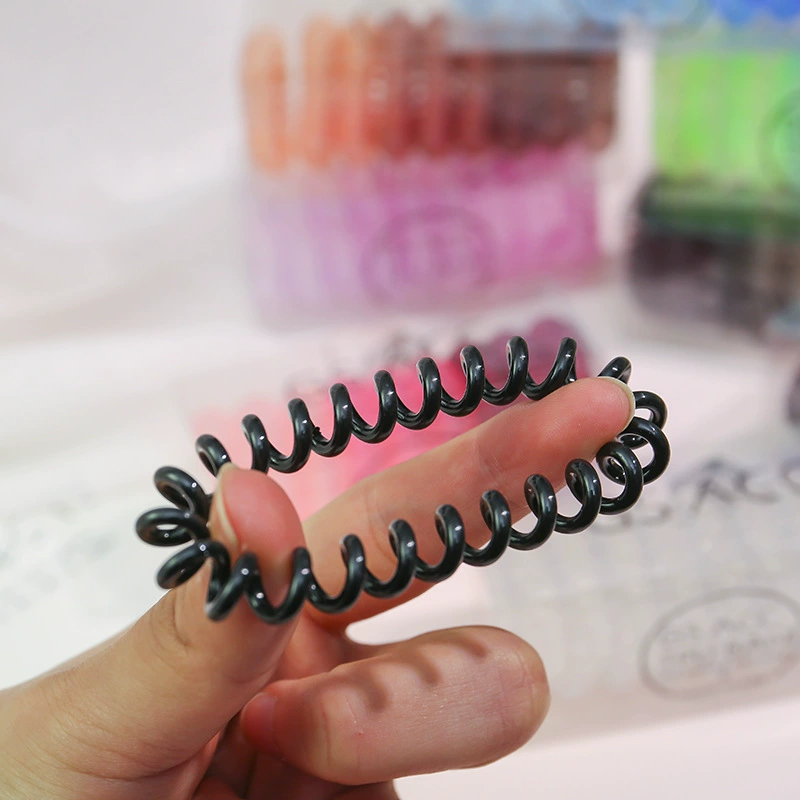 Creative elastic hair rope, transparent telephone, Japanese and Korean, gradient, simple and elegant design