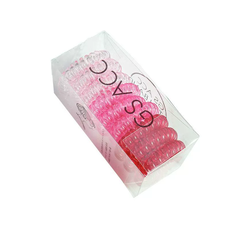 Creative elastic hair rope, transparent telephone, Japanese and Korean, gradient, simple and elegant design