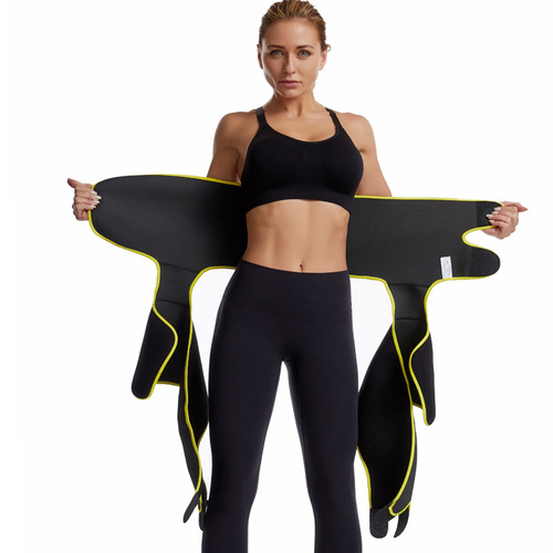 Amazon three-in-one hip lifting belt, sweat shaping belt, sports and bodybuilding, adjustable one-piece waist and leg belts